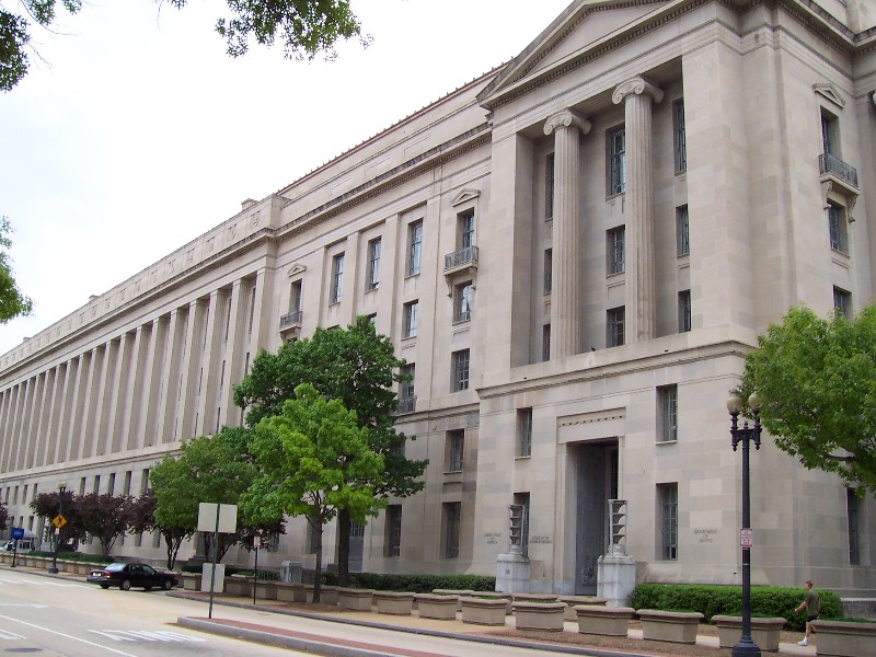 U.S. Department of Justice headquarters in Washington, D.C.; contextual file photo